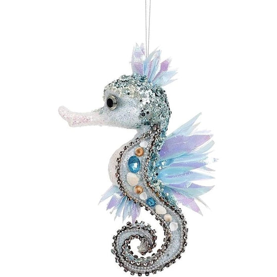 Mark Roberts 12" Beaded Seahorse Ornament Set Of 4