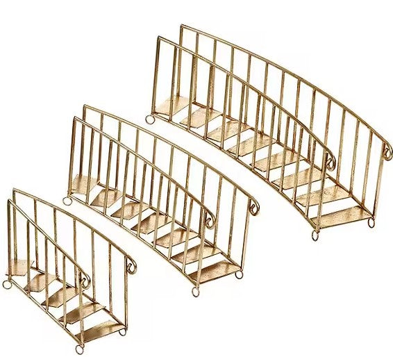 Mark Roberts 16"- 22" Gold Grand Christmas Staircase Set Of 6