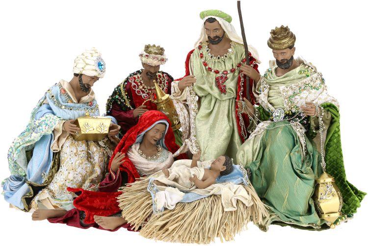 Mark Roberts 13"-27" African American Traditional Nativity Set Of 6