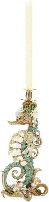 Mark Roberts 15" Jeweled Seahorse Finial Candle Holder