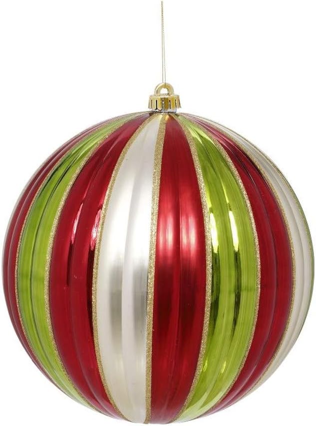 Mark Roberts 12.5" Red, Green & White Ball Ornament