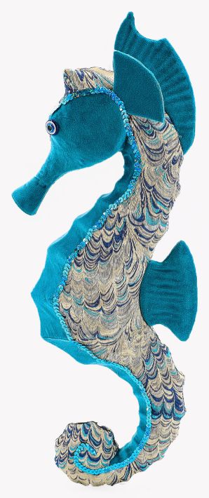 Mark Roberts 20" Blue Glitter Seahorse Ornament
