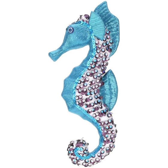Mark Roberts 12" Blue Glitter Seahorse Ornament
