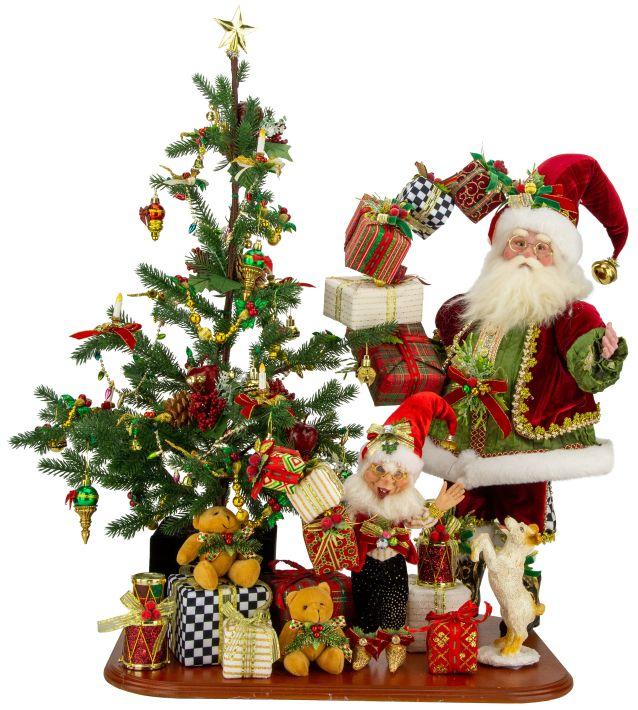 Mark Roberts 34.5" Santa and Elf Delivering Present