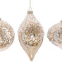 Mark Roberts 4" Ivory Glam Sparkling Assorted Ornament Set Of 6