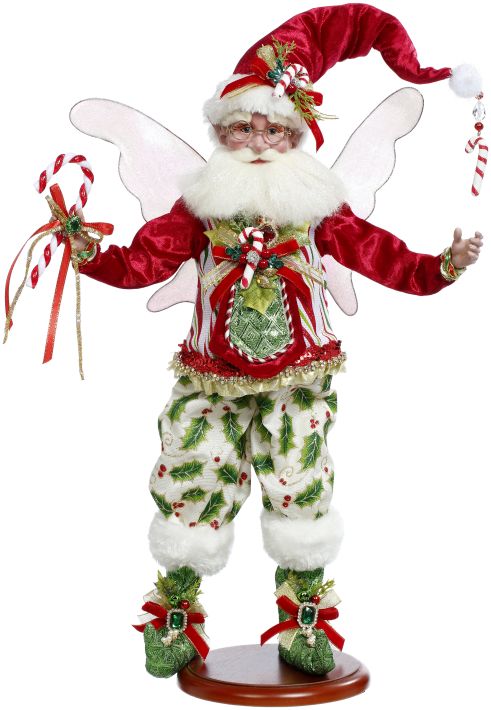 Mark Roberts 21" Candy Cane Holly Fairy On Base Collector's Edition