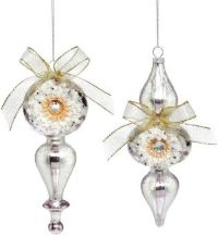 Mark Roberts 7" & 8" Vintage Pearl Finial Ornament Box of 6