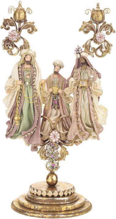 Mark Roberts 23" Pink Three Kings on Pedestal