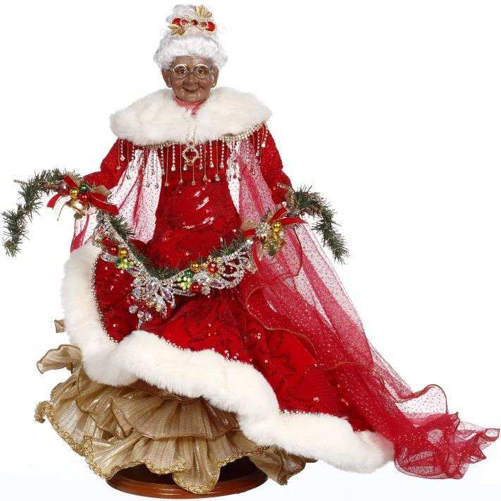 Mark Roberts 23" African American Glittering Jeweled Mrs. Claus