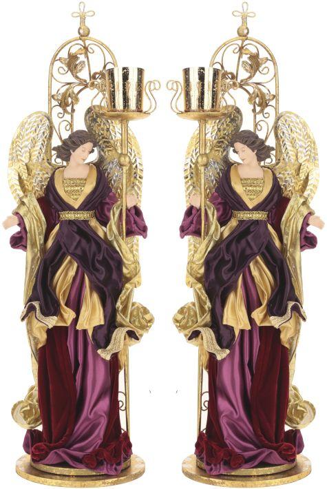 Mark Roberts 26" Standing Angel With Creche Assorted Set Of 2