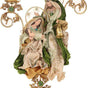Mark Roberts 26.5" Green Holy Family On Pedestal