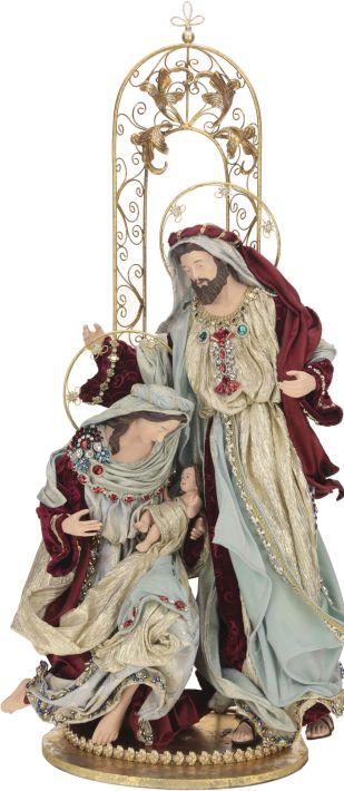 Mark Roberts 41.5" Red Holy Family On Creche