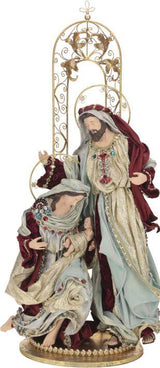 Mark Roberts 41.5" Sagrada Familia Roja en Pesebre