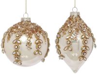 Mark Roberts 4" Gold Jewel Cascade Ornment Box of 6