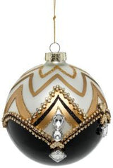 Mark Roberts 4.5" Gold Jewel Chevron Ornament Box of 4