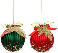 Mark Roberts 5" Holly Beads Jewel Ornament Box of 6