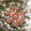 8.5" Gingerbread Snowflake Assorted Set Of 4