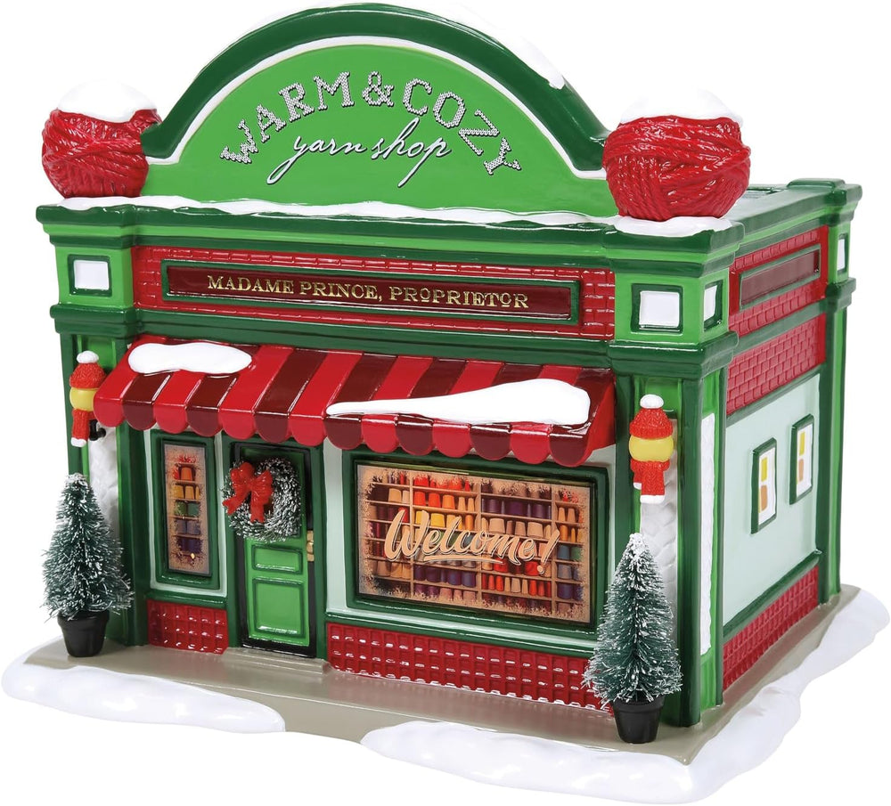Snow Village Warm & Cozy Yarn Shop