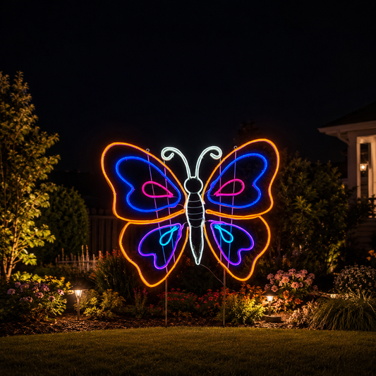 26" Bright Spring Mix 2D Butterfly Sign