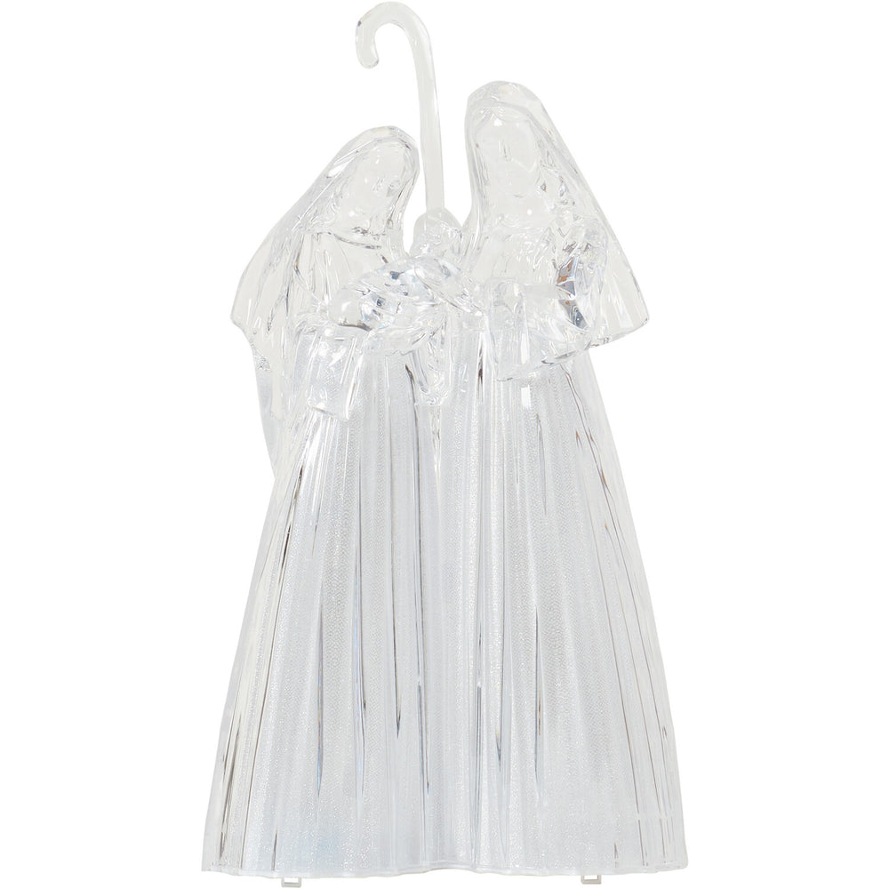 14" Lighted Musical Clear Nativity Figurine