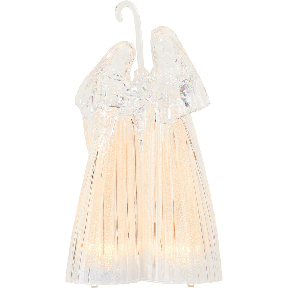 14" Lighted Musical Clear Nativity Figurine