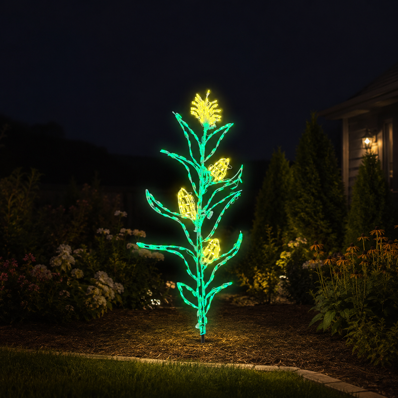 72" Fall Harvest LED Corn Stalk