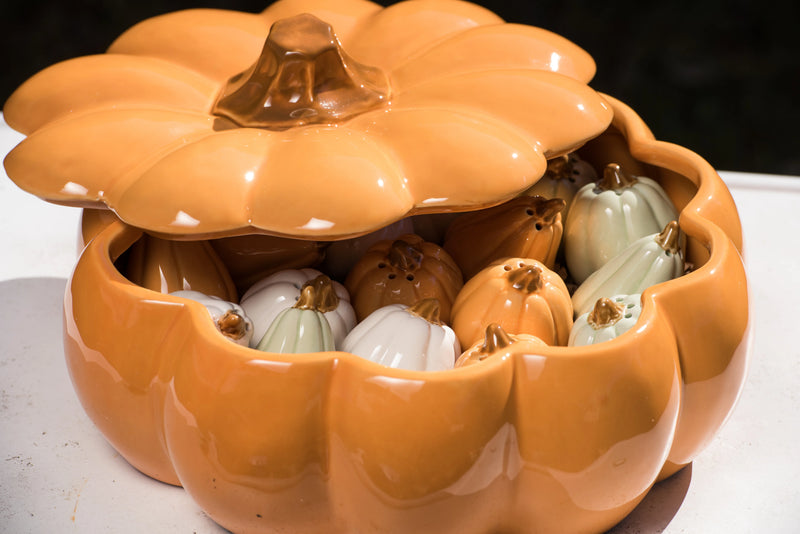 5" Pumpkin Salt & Pepper Shakers Assorted Set Of 6