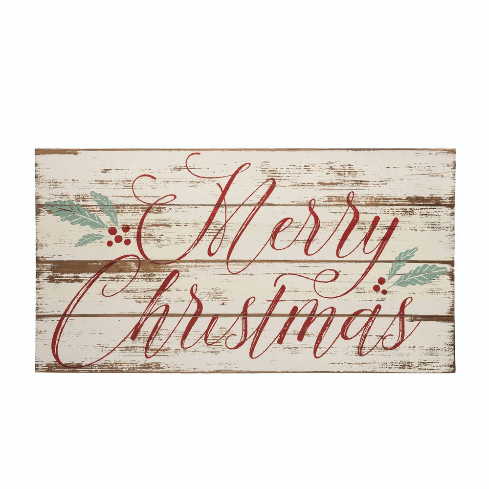 16" Retro Wood Merry Christmas Sign