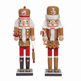 12" Gingerbread Nutcracker Assorted Set Of 2