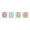 7" Easter Egg Block Decor Assorted Set Of 4