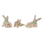 9" Braided Lounging Bunny Assorted Set Of 3