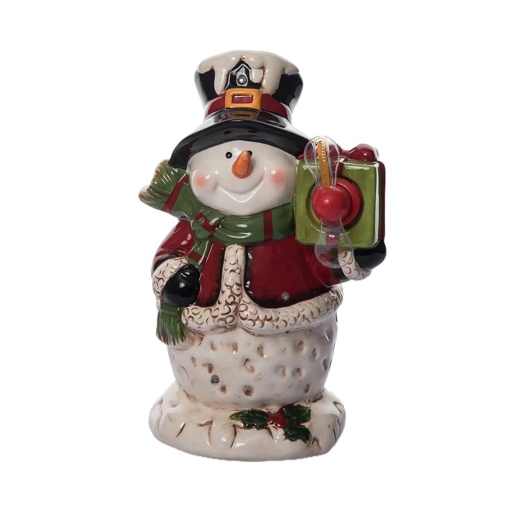 11" LED Musical Snowman With Gift Box