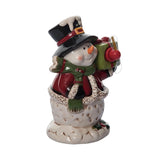 11" LED Musical Snowman With Gift Box