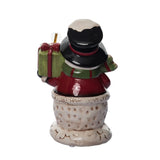 11" LED Musical Snowman With Gift Box