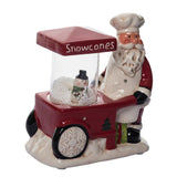 9" Musical Santa Vending Cart With Lights