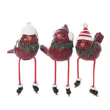 7" Red Cardinal Shelf Sitter Assorted Set Of 3