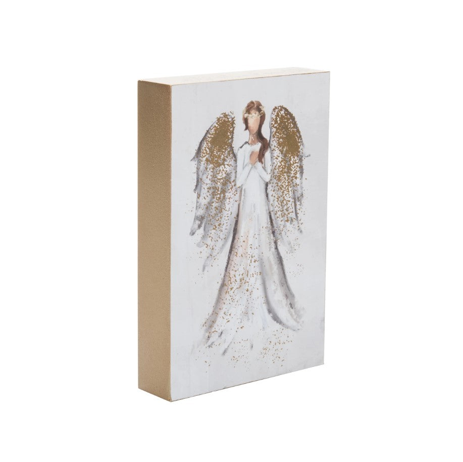 6" Angel Block Decor