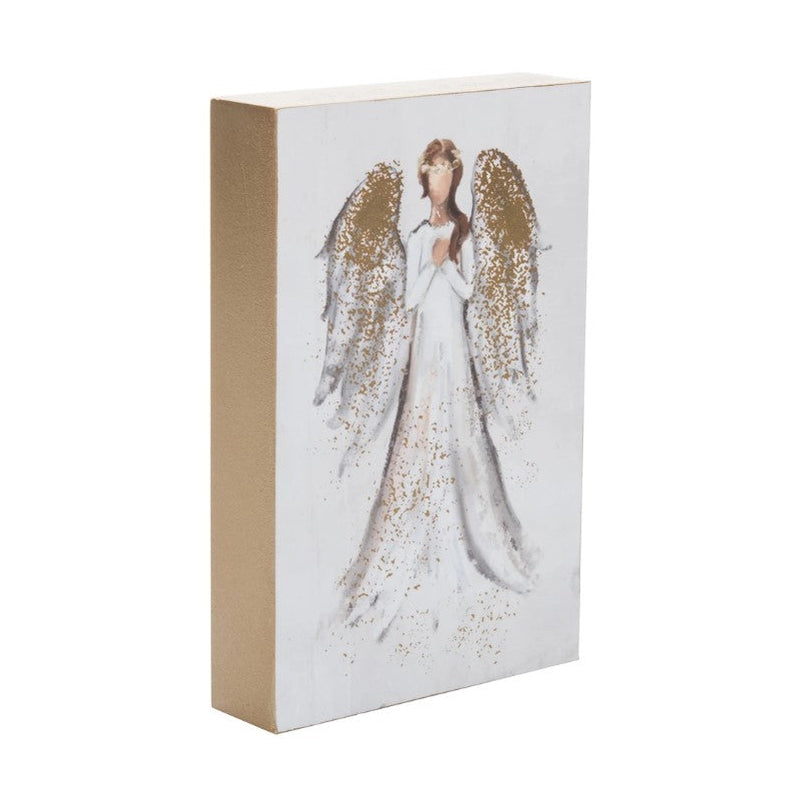 Decoración de bloque de ángel de 6"