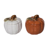 4" Pumpkin Candy Jar Assorted Set Of 2