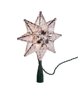 8" Lighted Clear Star Tree Topper