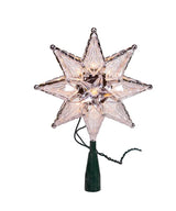 8" Lighted Clear Star Tree Topper