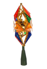 Adorno para árbol de estrella multicolor de 8 puntas de 8"