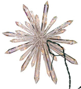 13" Lighted Crystal Snowflake Tree Topper