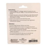 Back of a packaging card with instructions and product details for a Christmas ornament feature, featuring the brand 'Kurt's Adler'.
