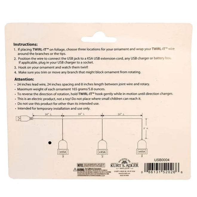 Twirl-It Ornament Spinner Pack Of 3