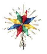 10" Lighted Multicolor Capiz Star Tree Topper