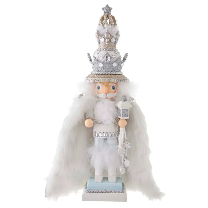 18" Hollywood White Fur King Nutcracker