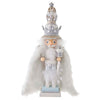 Decorative figure with a crown and lantern on a white background