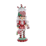 18" Hollywood Cake & Candy Cane Hat Nutcracker