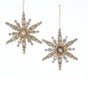 5" Gold & Silver Snowflake Ornament Set Of 12